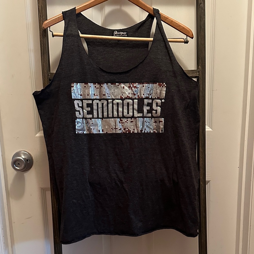 Florida State University Seminoles Champion Black Sequin Tank Top